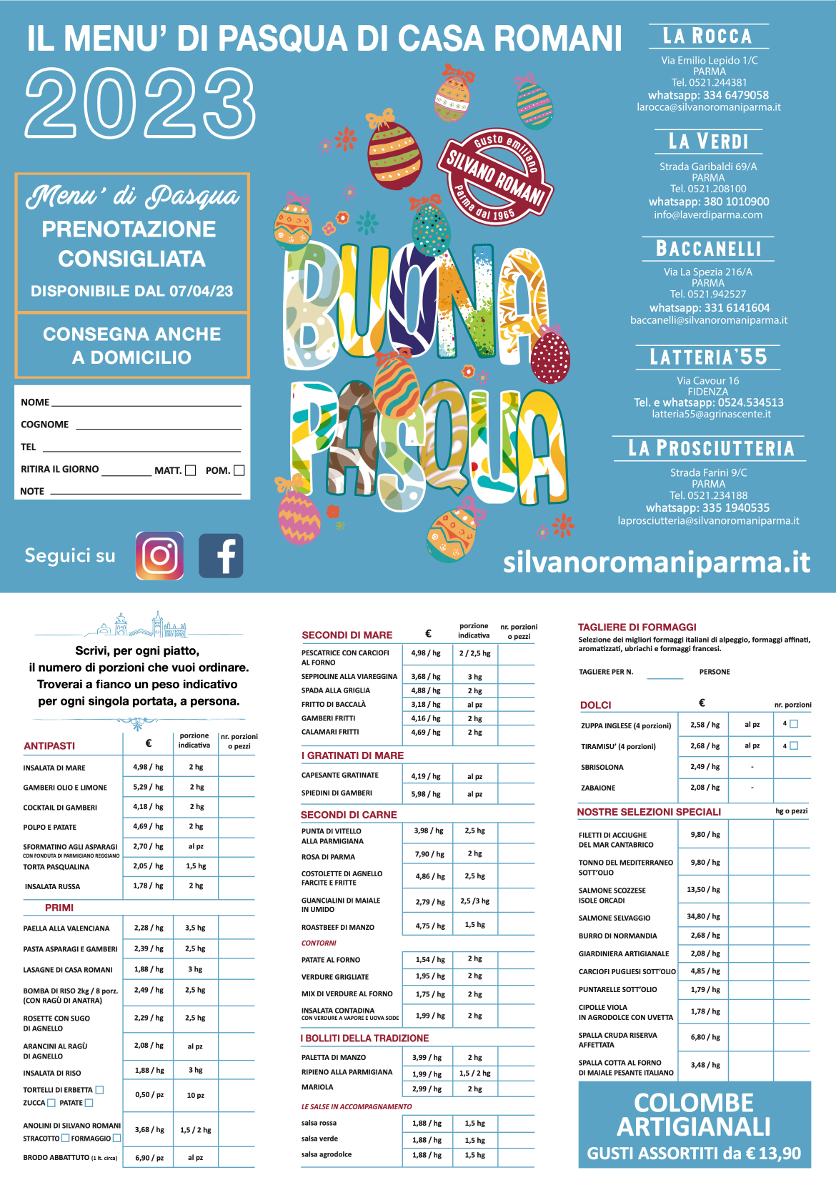 SilvanoRomani_MenuPasqua2023
